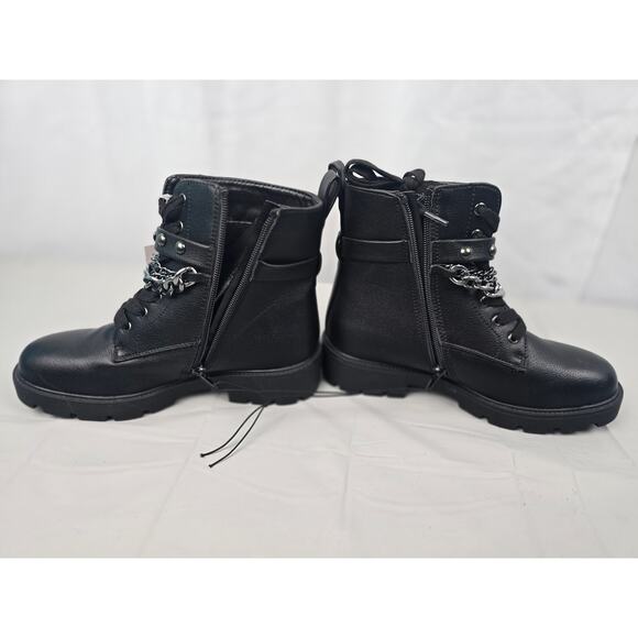 Grunge Y2K Lug Soles XOXO Boots‎ Size 6M Steampunk Black - Picture 8 of 10